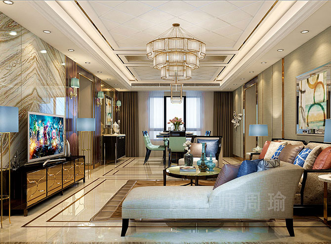污啪啪世纪江尚三室两厅168平装修设计效果欣赏